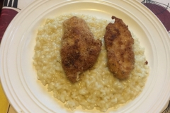 Risotto al parmigiano con persico reale